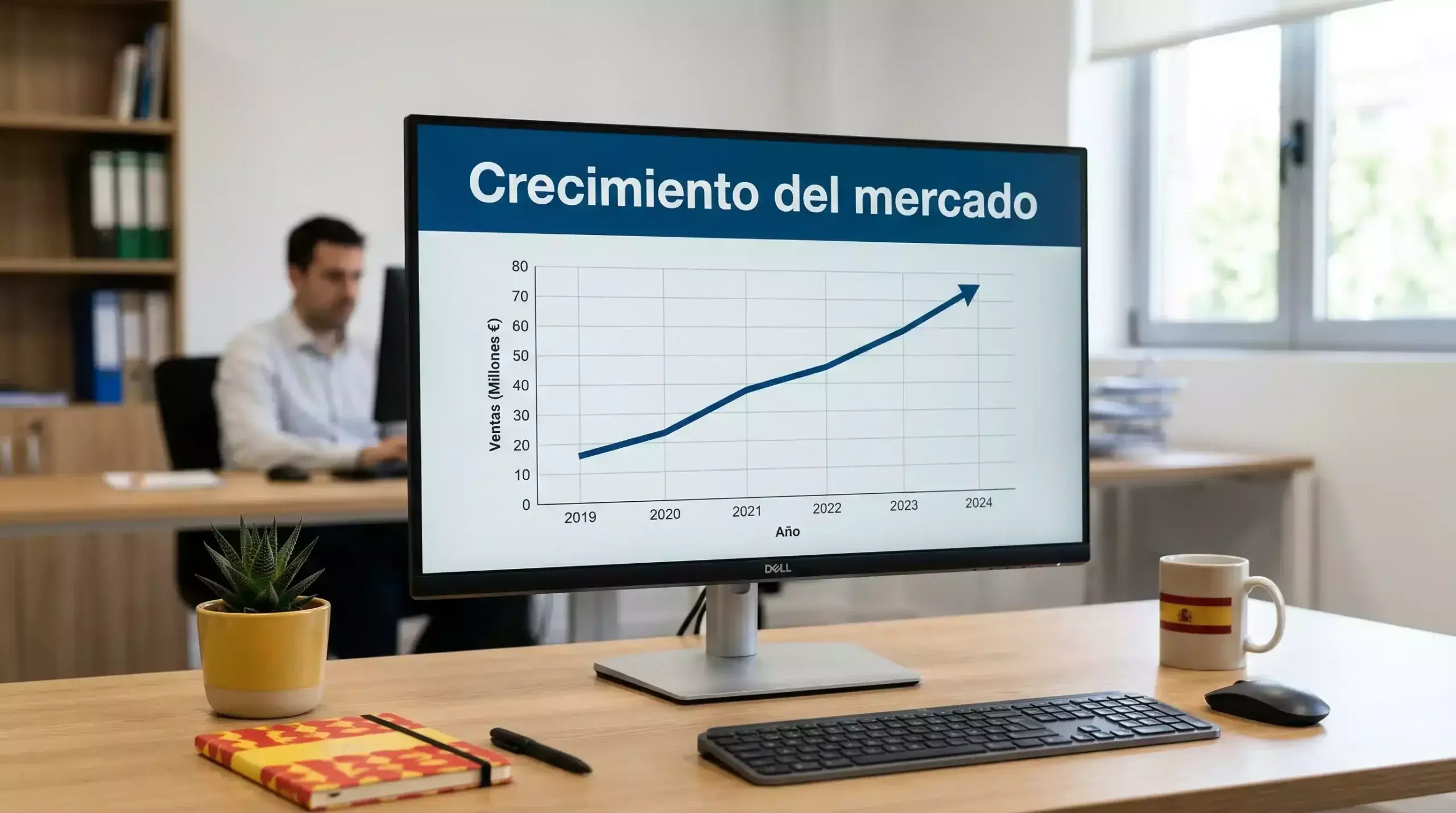 Gráfico de crecimiento del mercado de apuestas deportivas en España con datos estadísticos